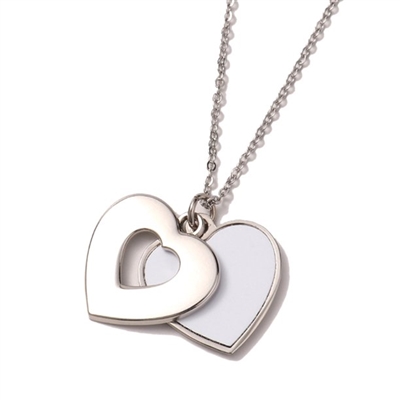 Sublimation Sliding Photo Locket Necklace - Heart