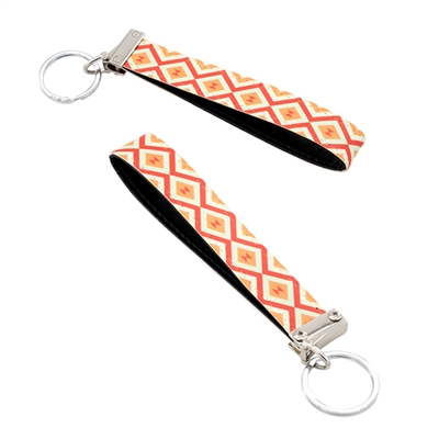 Key Ring w/Leather Band (PU)