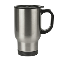 14 oz. Stainless Steel Travel Mug - Silver