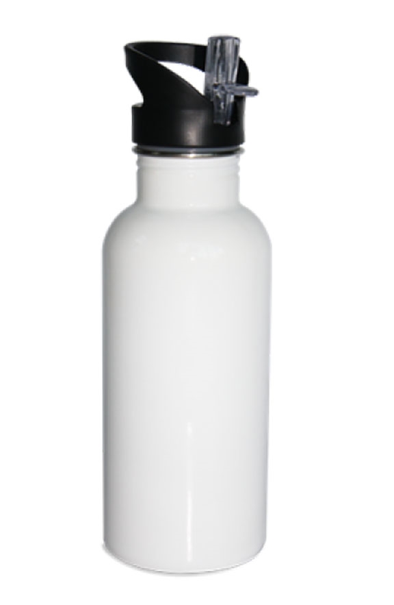 Stainless Steel Sublimation Sport Water Bottle with Slanted Handle - 12oz.