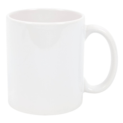 11oz White Ceramic Sublimation Coffee Mugs - Blank