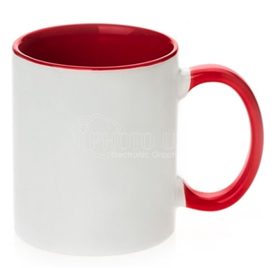 11 oz. Inner/handle Red Orca Mugs