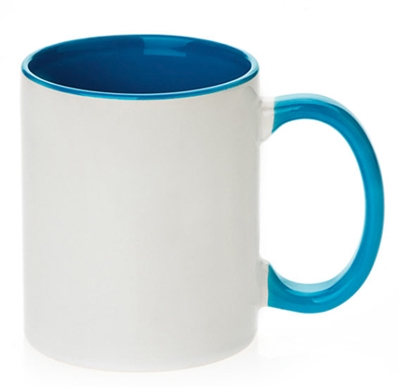 11 oz. Inner/Handle Light Blue Orca Mugs