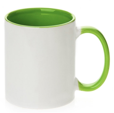 11 oz. Inner/Handle Light Green Orca Mugs