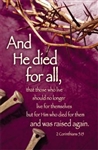 Lenten "And He Died For All" Bulletin - Letter Size