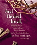 Lenten "And He Died For All" Bulletin - Legal Size