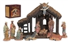 10-Pc Nativity Set with Wood Stable - Free Shipping