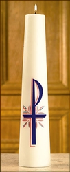 6 Pack - 14" Chi Rho Conical Christ Candle