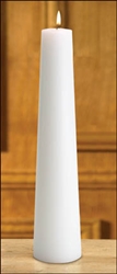 6 Pack - 14" Plain White Conical Candle