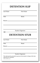 Detention Slips