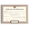 First Communion Certificate Parchment