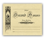 Second Honors Parchment Certificate