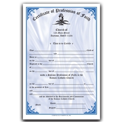 Profession of Faith Certificate 2-Color