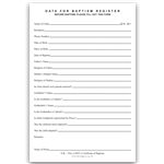 Baptism Data Form