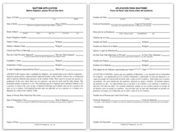 Baptism Application Form English/Spanish