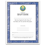 Full Color Baptism Certificate - Available in 9 Different Colors