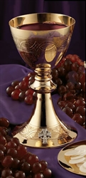 16OZ GP ETCHED CHALICE W/PATEN