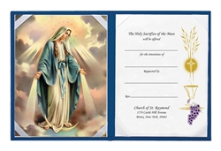 Our Lady of Grace Blue Set With Certificate & Gold Foil Stamped Cover - 20 Per Order