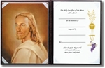 Profile of Christ Maroon With Certificate & Gold Foil Stamp Cover - 20 Per Order
