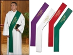 Alpha/Omega Wheat Deacon Stole