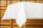 Lace Trimmed 100% Linen Altar Frontal