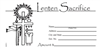Lenten offering Envelope