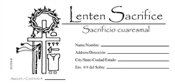 Lenten offering Envelope