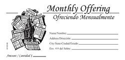 Monthly Collection Envelope Bilingual