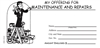 Church Maintenance and repairs Collection Envelope