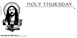 Holy Thursday offering Envelope