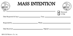 Church Mass Intentions Envelope