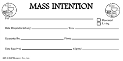 Church Mass Intentions Envelope