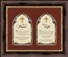 Pastor and Pastor's Wife frame Wall Art Christian Verses - 17" x 14"