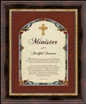 Minister I Timothy 4:13-16 Wall Art frame Wall Art Christian Verses - 14" x 17"