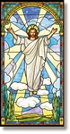 Stained Glass Risen Christ Banner