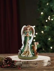 Woodland Angel Figurine Resin, 5" H