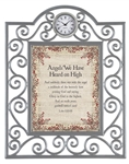 Angels We Have Heard on High Heartfelt Timeless Treasures Framed Table Clocks Metal frame - 7 X 9