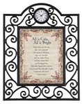 All is Calm, All is Bright Heartfelt Timeless Treasures Framed Table Clocks Metal frame - 7 X 9