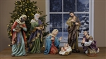 24" Tall Nativity Set Painted - Free Shipping