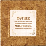 Mother Touch of Vintage Gold frame Tabletop Christian Verses - 7 x 7