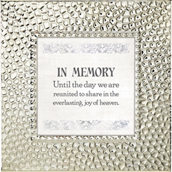 In Memory Touch of Vintage Silver frame Tabletop Christian Verses - 7 x 7