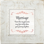 Marriage Touch of Vintage White frame Tabletop Christian Verses - 7 x 7