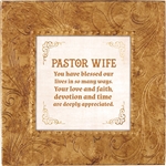 Pastor's Wife Touch of Vintage Gold frame Tabletop Christian Verses - 7 x 7