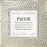 Pastor Touch of Vintage Silver frame Tabletop Christian Verses - 7 x 7