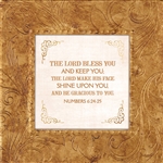 Numbers 6:24-25 Touch of Vintage Gold frame Tabletop Christian Verses - 7 x 7