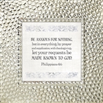 Philippians 4:6 Touch of Vintage Silver frame Tabletop Christian Verses - 7 x 7