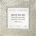 Psalm 24:4-5 Touch of Vintage Silver frame Tabletop Christian Verses - 7 x 7