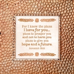 Jeremiah 29:11 Touch of Vintage Copper frame Tabletop Christian Verses - 7 x 7