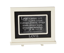 Love Chalkboard Messages frame Tabletop Christian Verses - 9 x 7