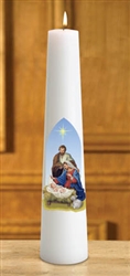 4 Pack - 14" Nativity Conical Candle